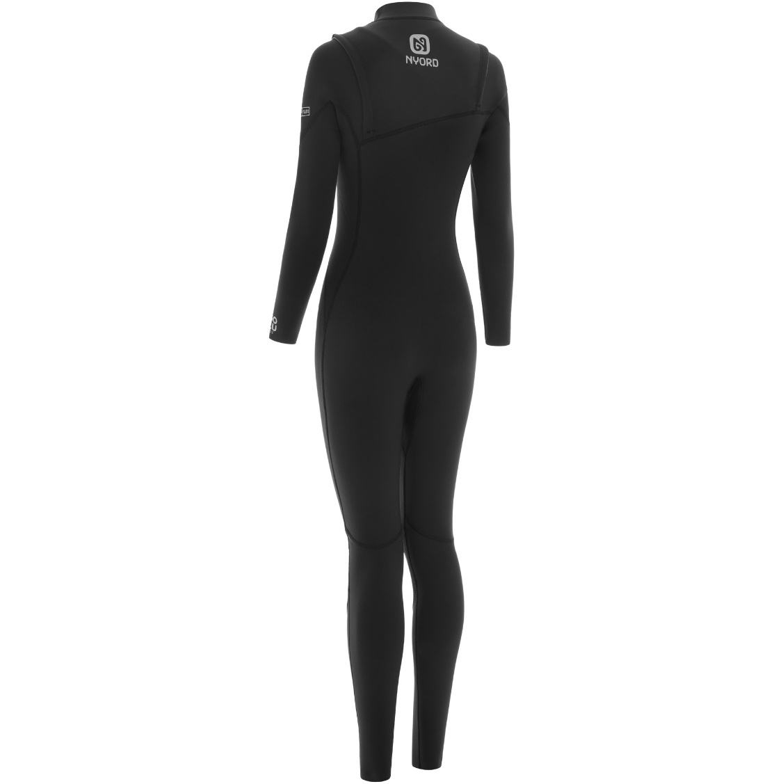 2026 Nyord Womens Solu Yulex 3/2mm Chest Zip Fl Wetsuit SOLW32FLCZ001 - Black